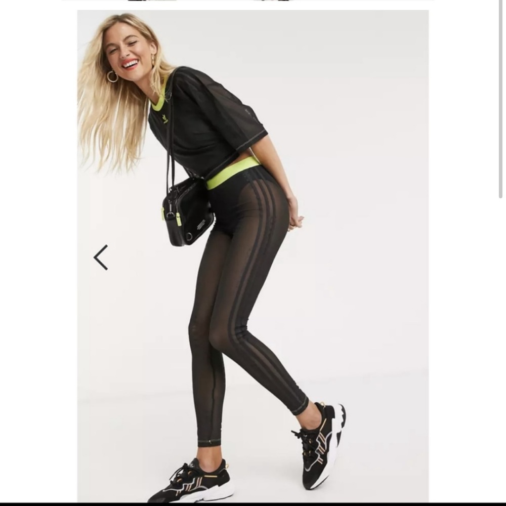 NWT | ADIDAS X FIORUCCI SHEER LEGGINGS BLACK | Size XS |